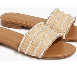 J.Crew Factory Pearl slide sandals NWT